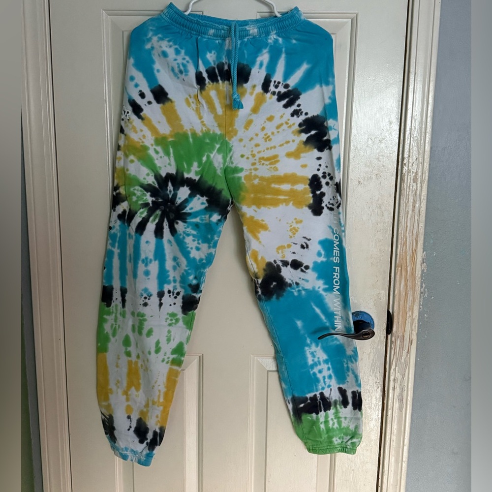 Zumiez Blue and Green Tie-Dye Joggers